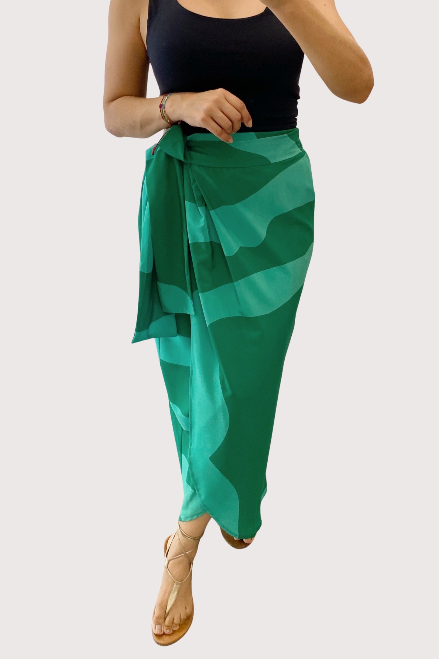 Skirt Green Wave