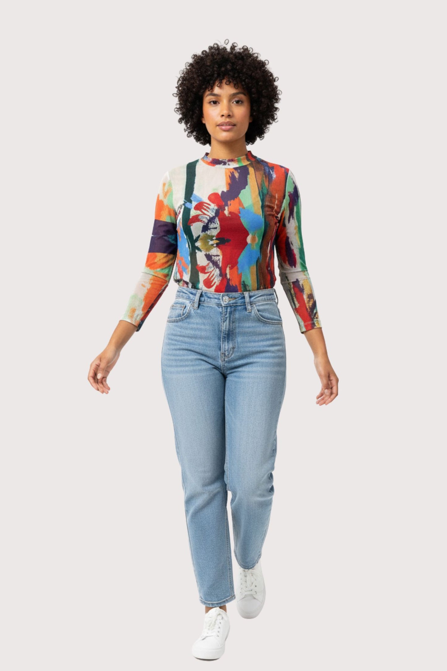 Mesh Blouse Abstract