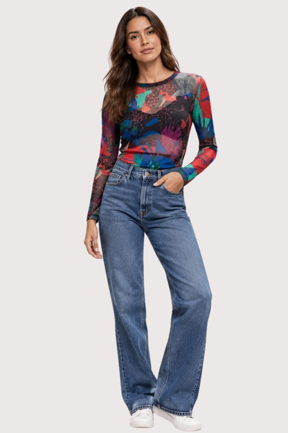 Mesh Blouse Abstrac