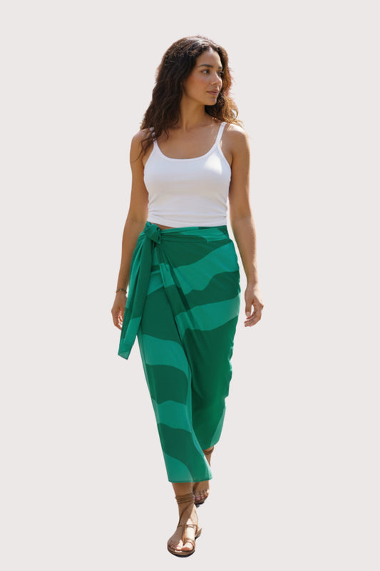 Skirt Green Wave