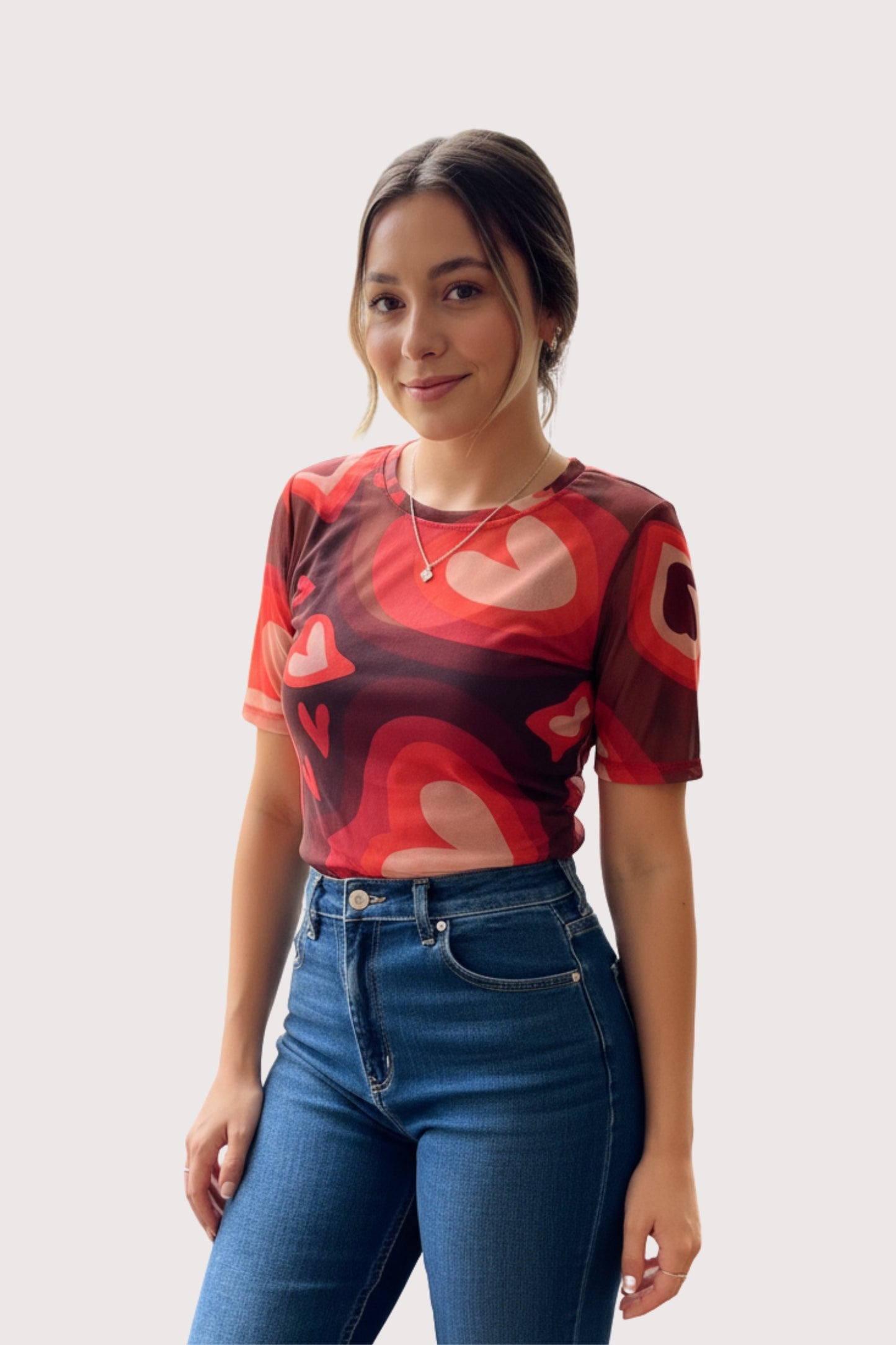 Mesh Top Hearts